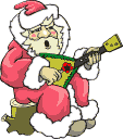 vánoèní obrázek - Santa s kytarou